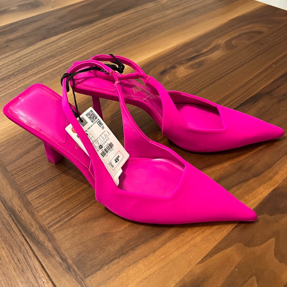 Zara Pink Heels NWT